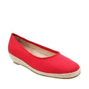Beacon Red Canvas Espadrille Flat Slip-On